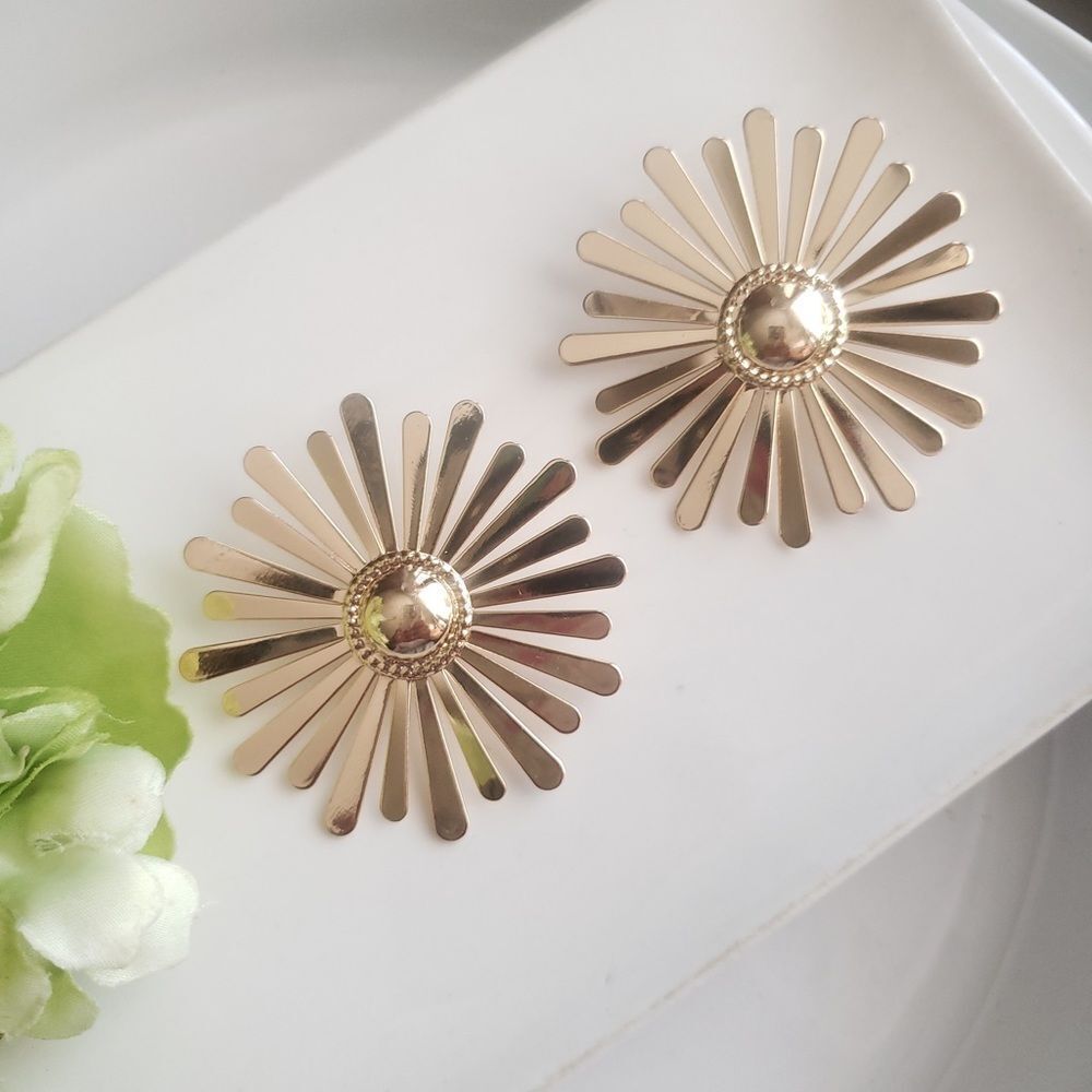 Zara Golden Floreat Earrings